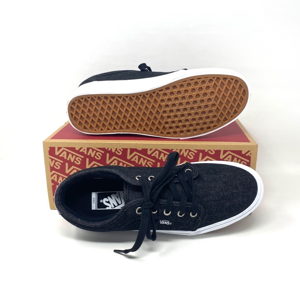 VANS Shoes Men's Size VN0A38CGRY8 Sneakers Chukka Low Denim Black Pewter White - Picture 3 of 8